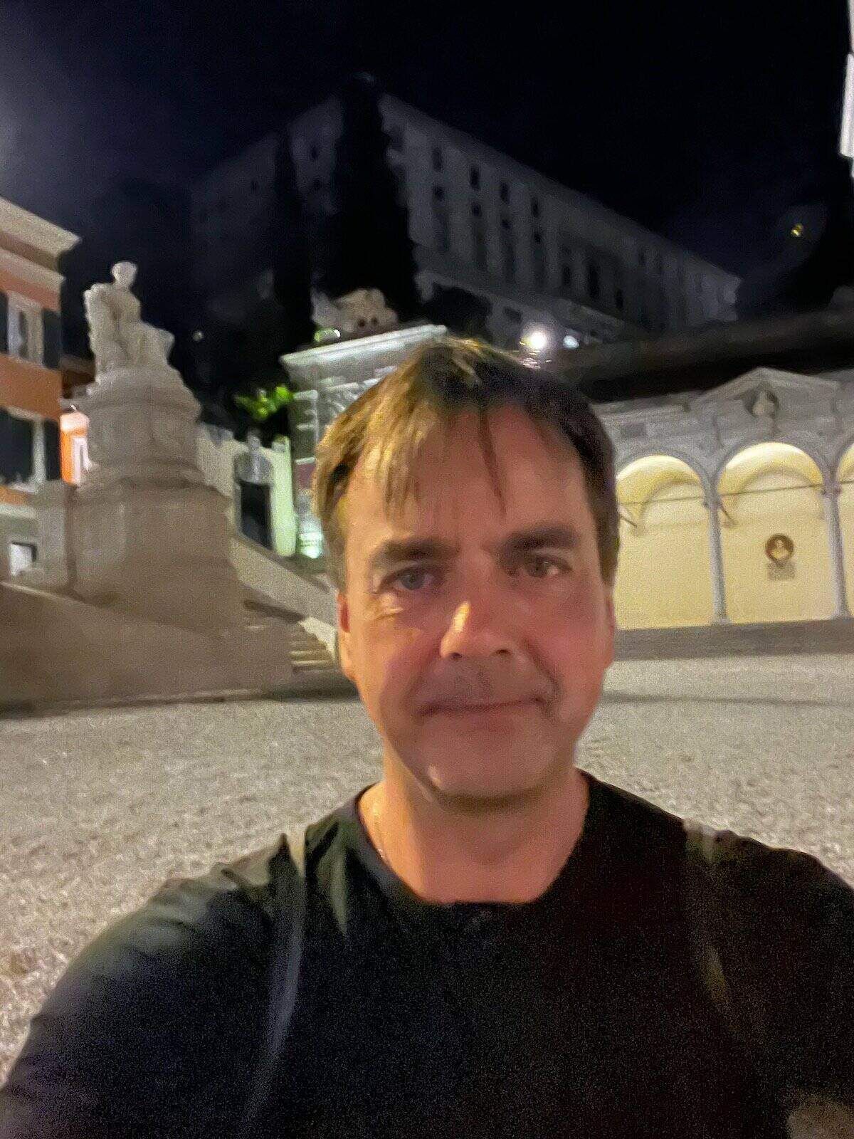 Abendlicher Selfie-Moment in Udine nach dem Alpe Adria Radweg Tag 7, Stolz und Vorfreude